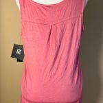 Iz Byer Rosy Pink Black Polka Dot Zip Neck Sleeveless Blouse Tank Top Med Photo 3