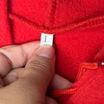 Red Zipped Lips Hoodie Women’s Size Large Photo 3