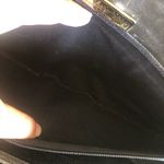 Charles Jourdan Dark Gray Leather Clutch asymmetrical East West bag Photo 5