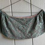 Alexis  Taza Off The Shoulder Lace Crop Top In Dusty Blue Size M Photo 0