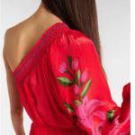 Farm Rio Summer Foliage Scarf Red Maxi Dress Size Large Special Event Photo 7