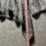 Esciô Grey Fuzzy Crochet Back Cardigan Sweater Women's Size M Open Front Gray Size M Photo 3