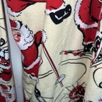 Nick & Nora Pajama Pants Womens Large Santa Claus Christmas Cream Red Lounge PJ Photo 8