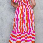 Flying Tomato  Midi Dress Small Tiered Maxi Over The Hills Poplin Coastal Cottage Photo 1