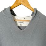 Club Monaco Cashmere Hoodie Sweater in Light Gray w/ Kangaroo Pocket, Size Large Photo 6