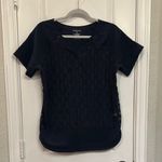 Van Heusen  Ribbed Blue Blouse Photo 0