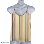 Pink republic  Yellow & Brown Striped Tank Cami Top size Medium Photo 4