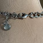 Dana Buchman Vtg  Statement Necklace Silver Tone Hammered Circles Chunky Photo 2