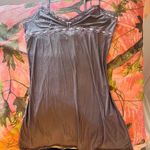vintage y2k slip dress coquette ribbon brown stripe lace sundress Photo 0
