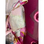 dress Hawaiian 1960s ruffle collar floral bright pink purple gold cream Size XS Photo 9