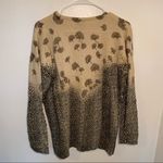 Vintage Neil’s Crewneck Sweater Animal Print Floral Tan Size XL Photo 5