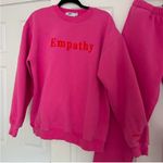 The Mayfair Group Pink Empathy Sweatshirt and Sweatpants Set Size S/M Photo 4