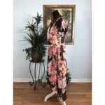 Sangria Women Size 12 Fluter Sleeve High And Low Wrap Dress Cottage Core Peasant Photo 4