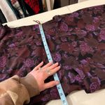 Vintage 1960s Purple Floral Short Sleeve Cut Out Pockets Midi Dress Size Medium Photo 13