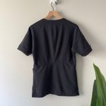Lululemon  Cut Above Tee in Black Stretch French Terry Short Sleeve Slit Sides Photo 4