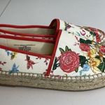 Johnny Was  Andra Espadrille White Floral Embroidered Size 5.5 Photo 1