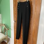 Per Se  Black Military-Style Side Button Trousers in Black ~ Size 2 💛 Photo 3