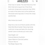 NWOT Arezzo Leather Heidi Heeled Sandals Silver Gold Size 9.5 Photo 9