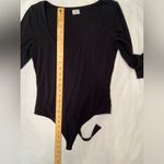 Wilfred Aritzia, ‎ Black Body Suit, long sleeve, scoop neck, size Medum Photo 4