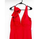 Mac Duggal 49454 Bow Shoulder V Neck Gown in Red Size 10 NWT Photo 6