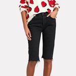 AGOLDE Carrie Skinny Bermuda Denim Shorts in Stunner Wash Black Women's 24 Photo 0