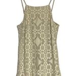 Eyelet Lace Cami Tank Top beige tan camisole women’s size small Photo 0