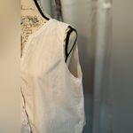 Croft & Barrow  White Striped Button-Down Sleeveless Top Photo 2