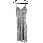 EXPRESS  Womens Vintage Y2K 90s Floral Black White Slip Maxi Zip Dress Size 11/12 Photo 1