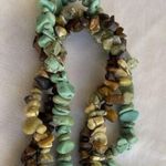 Vintage Native American Navajo Turquoise chunk Bead multi strand Necklace 21” Blue Photo 1