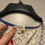 Umgee Lace Cream & Blue boho stye short dress with pockets Photo 7