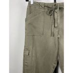 Sandro  Green Cargo Convertible Multipocket Roll Tab Adjustable Length Pants Sz 6 Photo 4