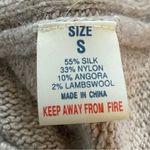 Debenhams silk angora lambswool blend beige floral embroidered sweater, size S Photo 8