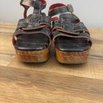 Bed Stu Fabiola Black Lux Distressed Leather Platform Sandal Photo 1