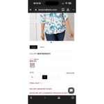 Talbots  Shirt Women 1X White Blue Cotton Butterfly Print Button Down Preppy Plus Photo 6