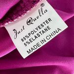Just Quella Bodycon Mini Dress Spaghetti Straps Fuschia US 12-14 Photo 12
