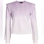 MONROW Revolve Purple Ombre Sweatshirt Top Ruffle Shoulder Cotton Size Large New Photo 10