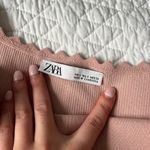 ZARA light pink  scalloped tank top Photo 4