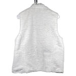 Fever Vest Womens Medium White Faux Fur Sleeveless Full Zip Cozy Winter Layer Photo 1