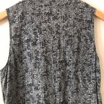 Eileen Fisher A Line Zip Up Silk Black & Gray Snake Print Dress - Size Small Photo 5