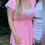 Cinch Mi Ami navy pink V-neck flowy  waist lightweight keyhole back Photo 0