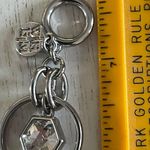 White House | Black Market Black House White Market Silver Tone Rhinestone Round Link Bracelet Toggle Clasp Photo 3