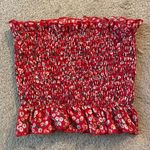 Strapless Patterned Tube Top Red Photo 0