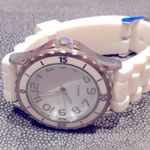 Anthropologie White jelly band quartz watch Photo 4
