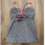 Lululemon Activewear Tank Top Womens 6 Built in Sports Bra Cross Strap Gray Photo 1