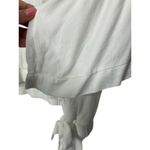 Urban Romantics   White V-Neck Faux Wrap Front Tie Top Size Large Photo 4