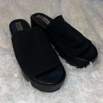 Steve Madden Vintage Y2K  Platform Sandals All Black size 9 Made in Italy Chunky Photo 1