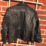 Neiman Marcus  Exclusive Reptile Embossed Leather Peplum Jacket Women’s size 6 Photo 7