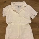 Princess Polly  White Linen Short Set Photo 0