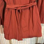 Cervelle Vintage 1980s Burnt Orange Belted Nip Waist Notch Collar Blazer Medium Photo 11