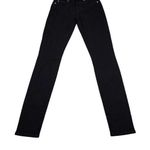 7 For All Mankind Women’s Mid Rise Gwenevere Skinny Jeans Size 23 Black Stretch Photo 0